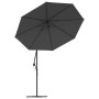 vidaXL Ampelschirm Bezug, anthrazit, 300 cm. Ersatz für Sonnenschirm, Polyester.