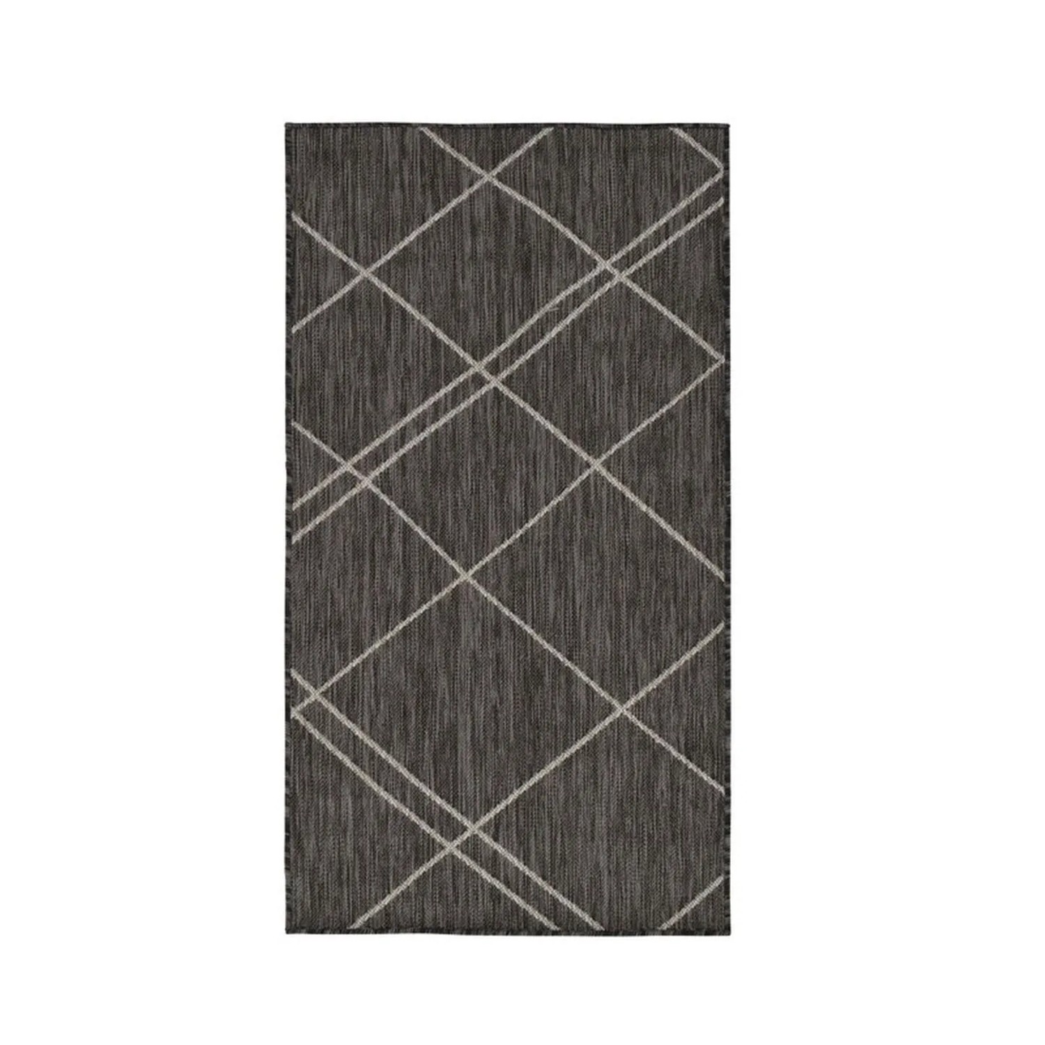 Vercai Rugs Teppich Terrace Karo Kiesel Hellgrau 200 x 290 cm