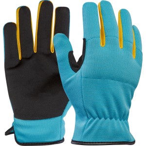 Türkis-schwarze LUX Gartenhandschuhe Kids Perfect Fit Gr. 6 für Kinder.