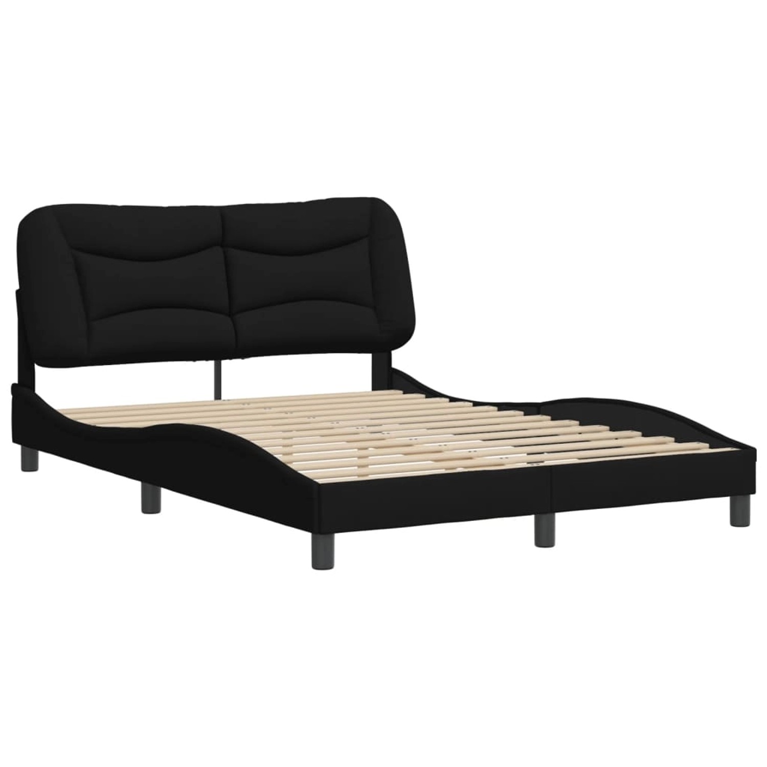 vidaXL Bettgestell ohne Matratze Hvar Schwarz 140x200 cm Stoff 3207774 günstig online kaufen