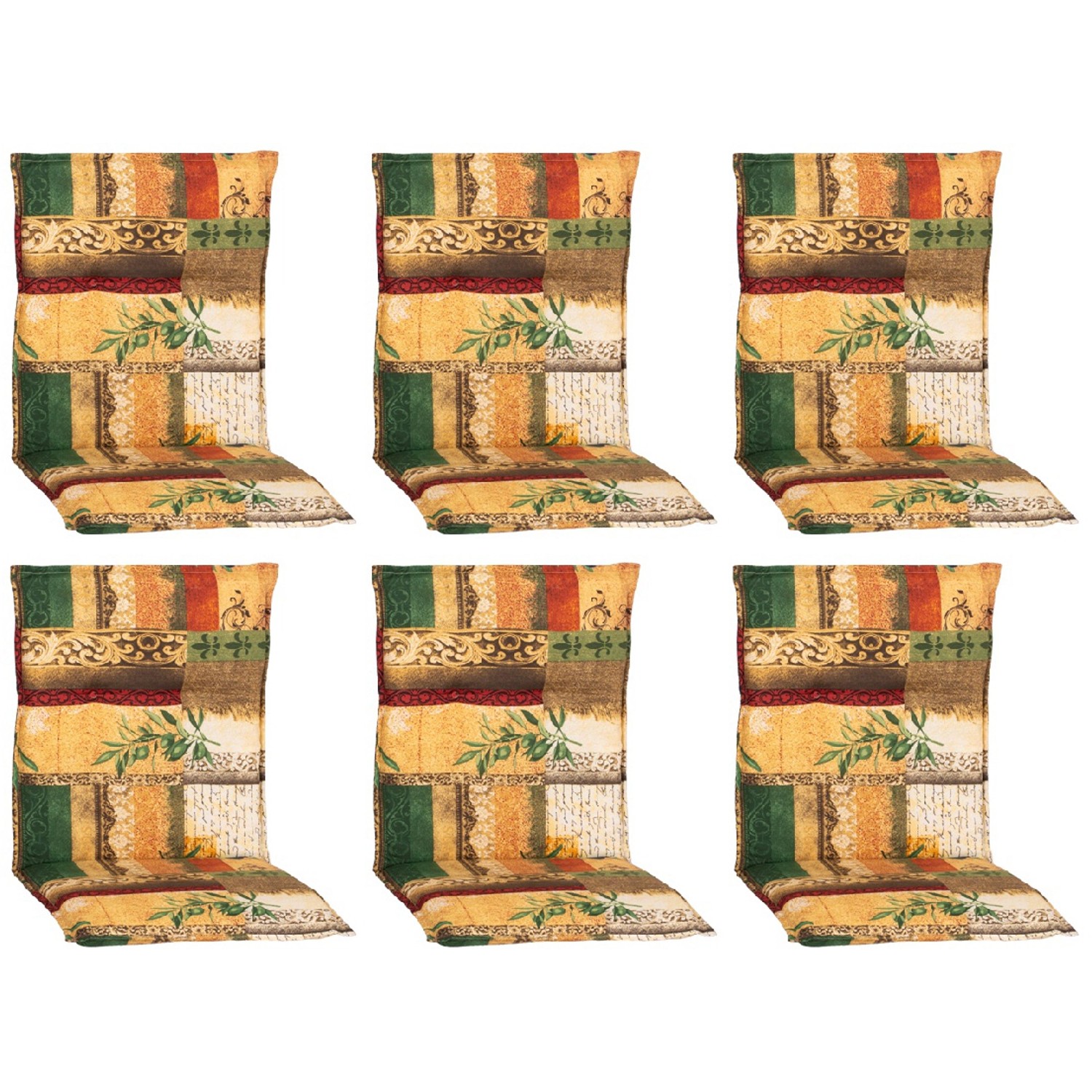 Beo Sitzauflage Niedriglehner Glasgow 6er Set Beige-Natur