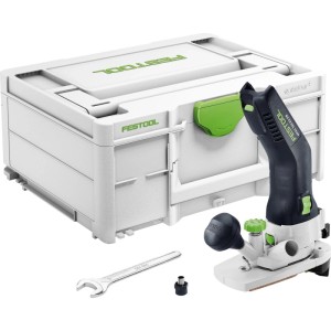 Festool Akku-Kantenfräse MFKC 700 KA EB-Basic 18V, schwarz-weiß-grün, mit Systainer und Zubehör. Handwerkzeug.