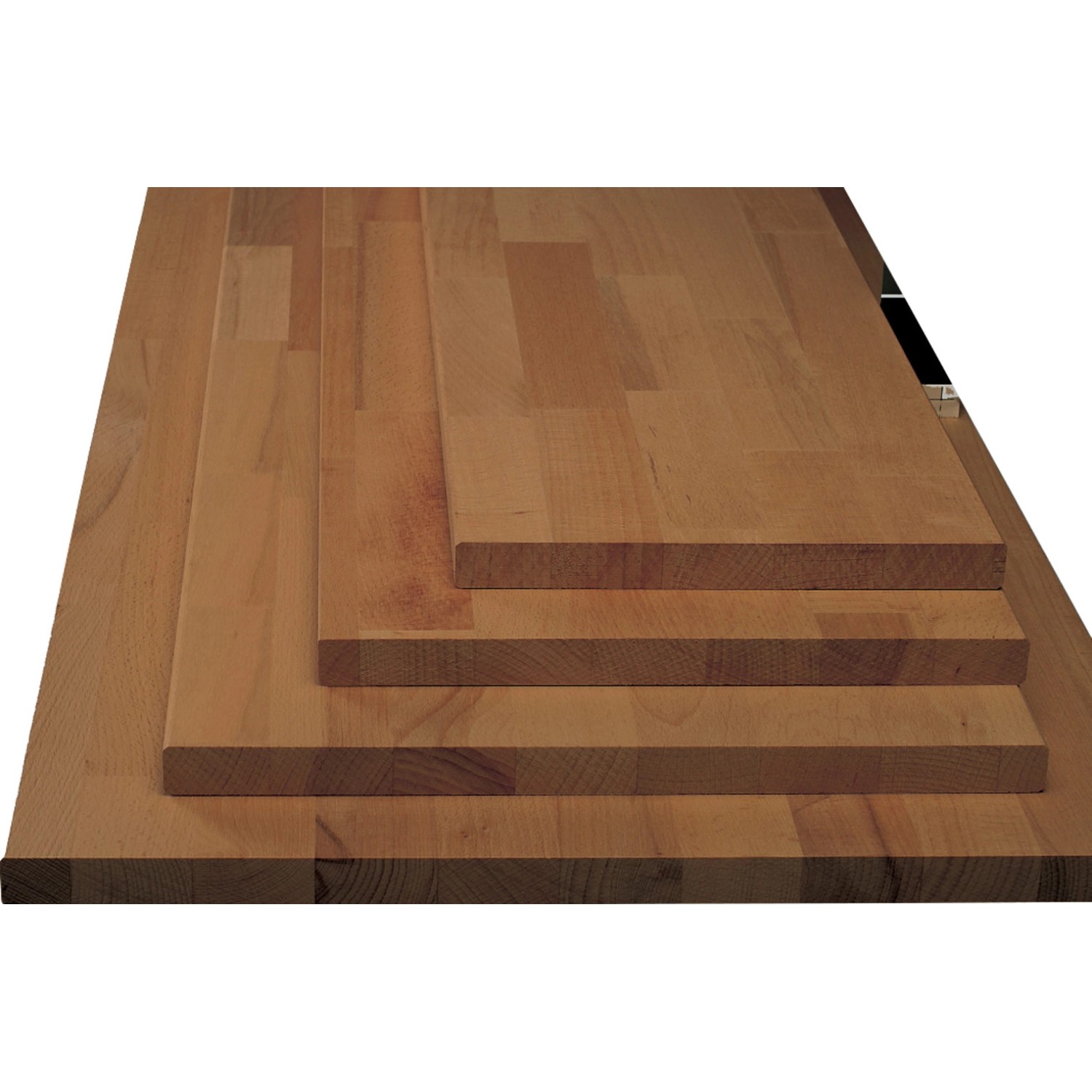 Leimholz Akazie, 120x30x1,8 cm, fein geschliffen und geölt. Ideal für Regalböden und Möbelbau.