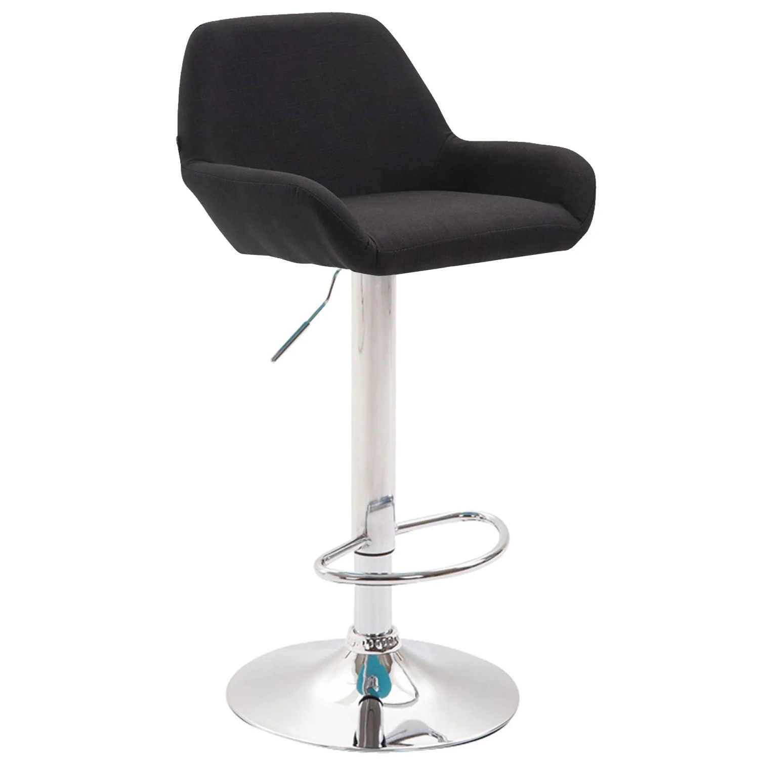 CLP Barhocker Braga Stoff Schwarz/Chrom