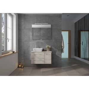 Pelipal Flächenspiegel 4035, 90 cm mit LED-Leuchte im Badezimmer.