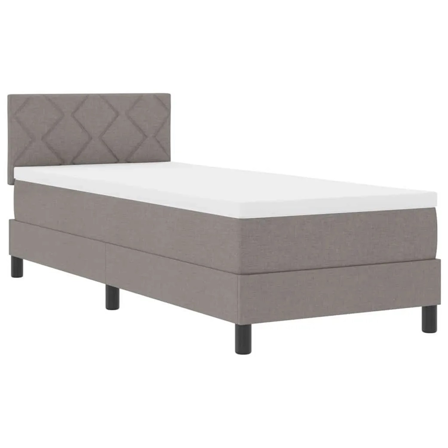 vidaXL Boxspringbett mit Matratze Taupe 80 x 200 cm Stoff 3338724 günstig online kaufen