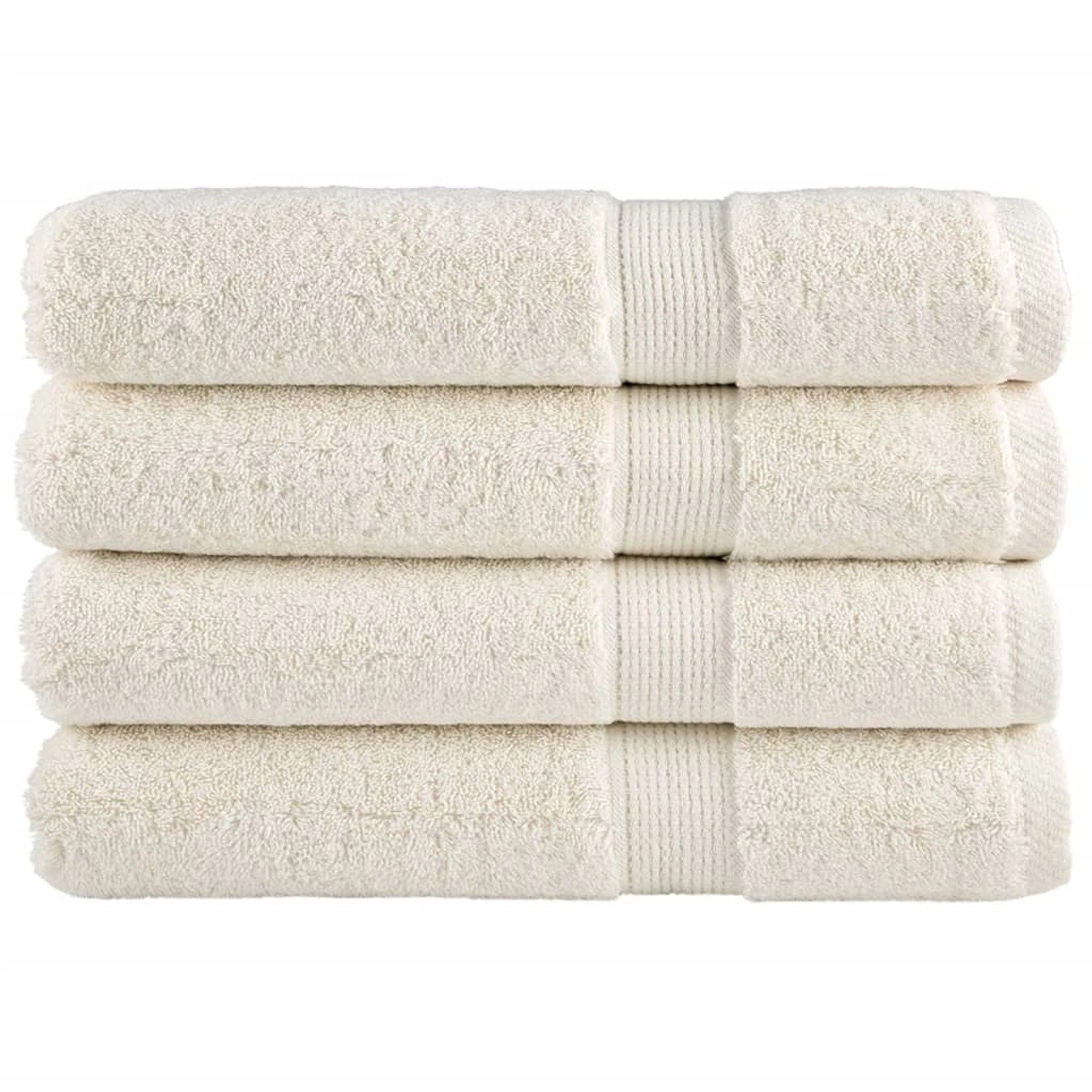 vidaXL Premium-Saunatücher 4 Stk Creme 80x200 600g/m2 100% Baumwolle
