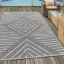 Grauer Ayyildiz Outdoor-Teppich Aruba mit geometrischem Muster, 240x340 cm.