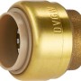 LUX Steck-Kappe Ø 22 mm aus Messing zum Verschließen von Steckverbindungen.