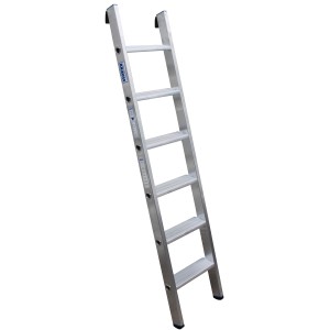 Krause Stabilo Anlegeleiter mit 6 Stufen aus Aluminium für sicheren Stand.