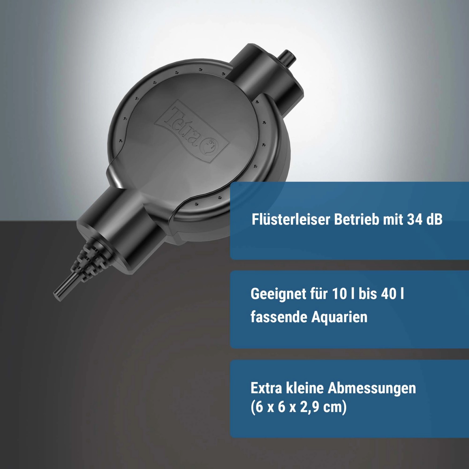 Tetra AirSilent Mini Aquarium Pumpe, sehr leise, für Aquarien von 10 bis 40 Liter.