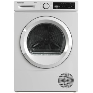 Telefunken Wärmepumpentrockner für 8 kg Wäsche Trockner Frontlader Wäschetrockner mit Knitterschutz Leise TWP8CW
