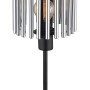 Globo Tischleuchte Gorley, schwarz/rauchfarben, Ø 15 cm. Design-Tischlampe mit Metallstäben.