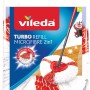 Vileda Turbo 2in1 Ersatzkopf für Wischmopp, Mikrofaser, rot/weiß, geeignet für Reinigungsgeräte.