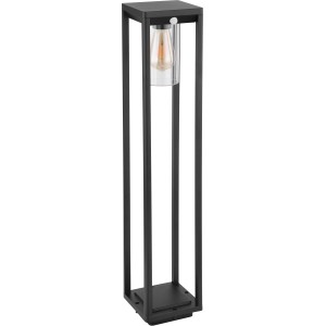 Schwarze Globo Außenleuchte Candela, 80 cm, mit Bewegungsmelder. Moderne Wegeleuchte für den Garten.