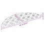 Silberne Aluminium Stufenmatte mit Rautenmuster, 60x18x2,5 cm. Rutschfeste Treppenmatte für innen & außen.