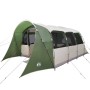 Grünes und beiges vidaXL Campingzelt aus Polyester mit großem Eingang und Fenstern, ideal für Outdoor-Aktivitäten.