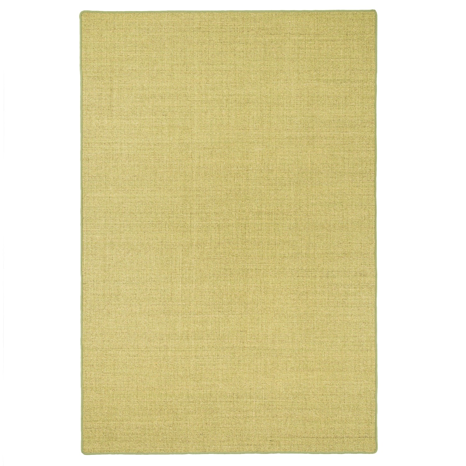 Klassischer, grüner Sisalteppich (200x300 cm) von Snapstyle. Naturfaser Teppich für Wohnräume.