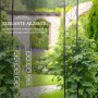 Schwarzer Outsunny Rosenbogen aus Metall mit Spitze, Rankhilfe für Garten und Kletterpflanzen.