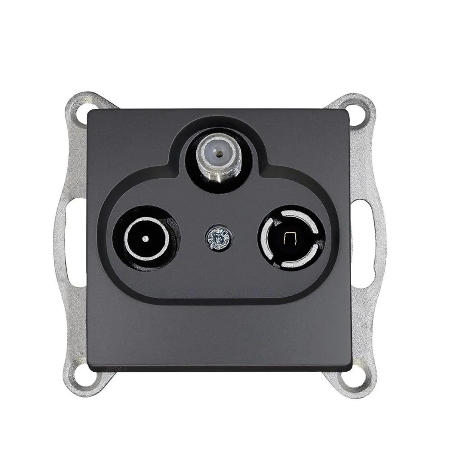 Günsan Visage Multimedia Sat TV Radio Antennendose Dunkelsilber