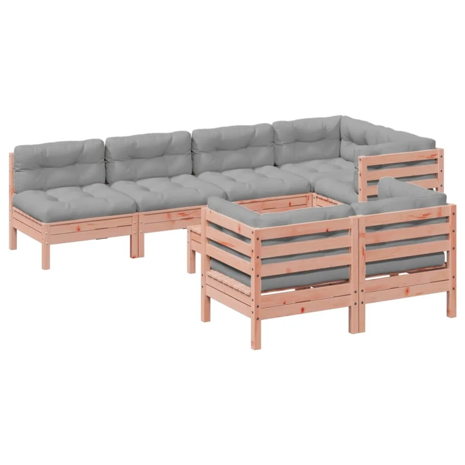 vidaXL 8-Tlg Garten-Sofagarnitur mit Kissen Massivholz Douglasie 3299351 günstig online kaufen