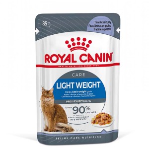 Royal Canin Light Weight Care Katzen-Nassfutter Gelee, 85g Portionsbeutel für übergewichtige Katzen.