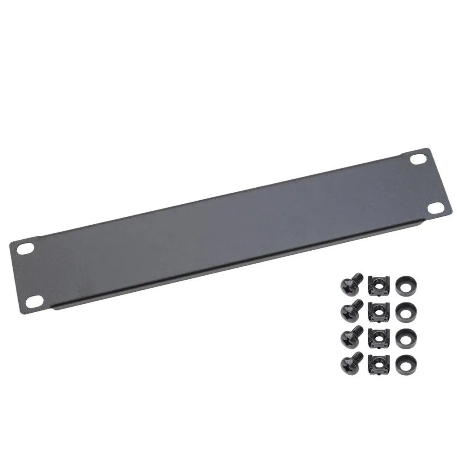 HMF 63370 Blindabdeckung Abdeckplatte für Serverschrank 10 Zoll 1 HE Schwarz