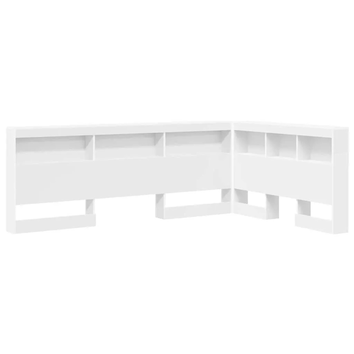 vidaXL Aufbewahrungskopfteil mit Regal Weiß 120 cm Holzwerkstoff 3335477