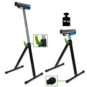 2er Set TRUTZHOLM Rollenböcke, höhenverstellbar bis 109 cm, 90 kg belastbar, mit 30 cm Rollenbreite.