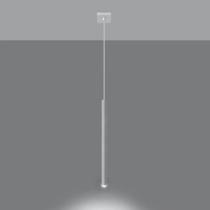 Weiße Sollux Lighting Hängeleuchte Pastelo 1 aus Stahl, modernes Lampen Design für Innenräume.