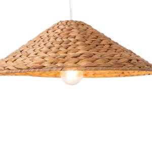 Näve Pendelleuchte Korb Natur, Ø 45cm, aus Wasserhyazinthe. Hängeleuchte für Wohnraum.