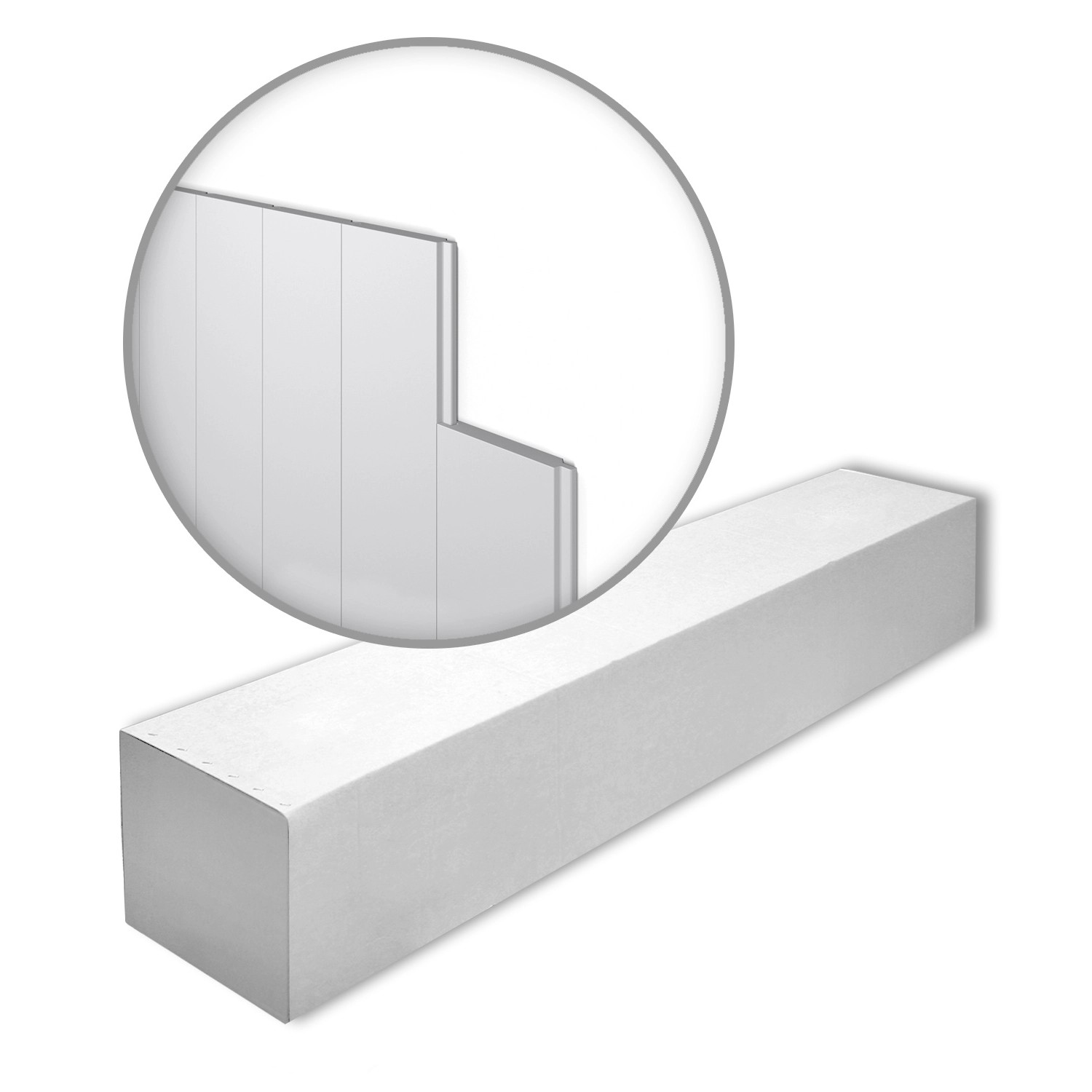 NOEL & MARQUET NMC WG2-Box WALLSTYL 3D Wandpaneele 1 Karton Set mit 8 Wandleisten 1,84 m2 Weiß