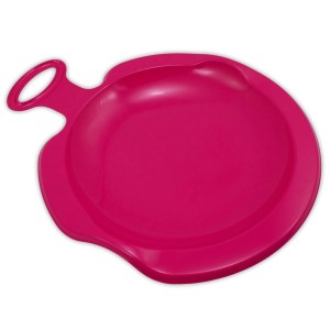 Pinker KHW Rutschteller Snow Spider, Ø 55 cm, mit Griffmulden für Kinder.