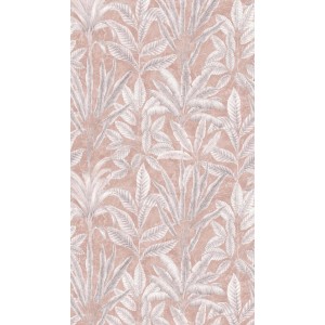 Bricoflor Vliestapete mit Palmenblättern in Terracotta und Boho Chic für Schlafzimmer.