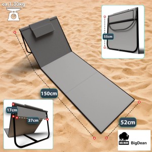 BigDean 2x Strandliege Strandstuhl Klappbar Leicht Nur 1 3 kg Strandmatte