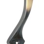 Wandhaken 547, Altmessing brüniert, aus Metall, mit zwei Haken.