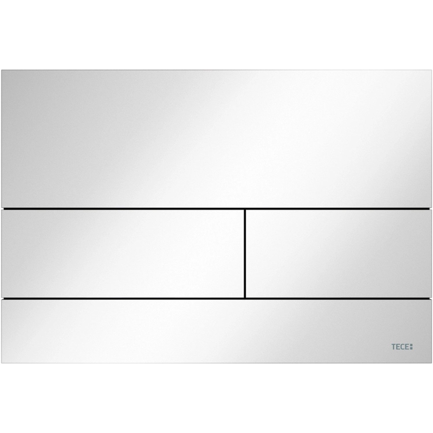 Tecesquare II Met. WC-Betätigungsplatte Weiß Glänzend