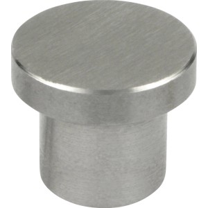Siro Möbelknopf Edelstahl, feingeschliffen, Ø 18mm. Möbelgriff für Schrank und Schublade.