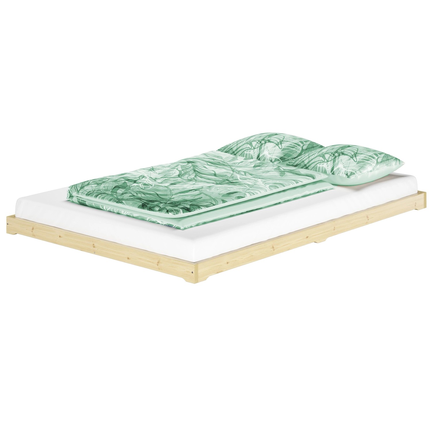 Erst-Holz Niedrigbett Futon Unbehandeltes Holz Loftbett 140 x 200 cm  Ficht günstig online kaufen
