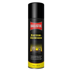 Schwarze Ballistol Kettenreiniger Spraydose 250 ml für Fahrrad- und Motorradketten.