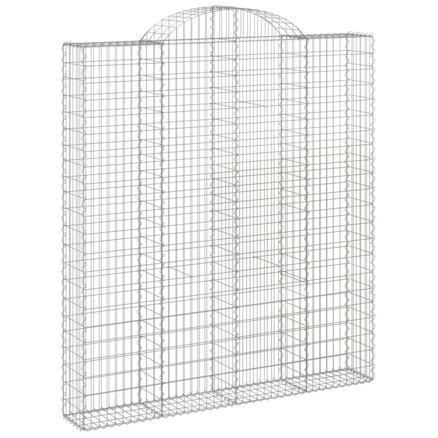 vidaXL Gabionen mit Hochbogen 6 Stk 200x30x220/240cm Verzinktes Eisen 3146240