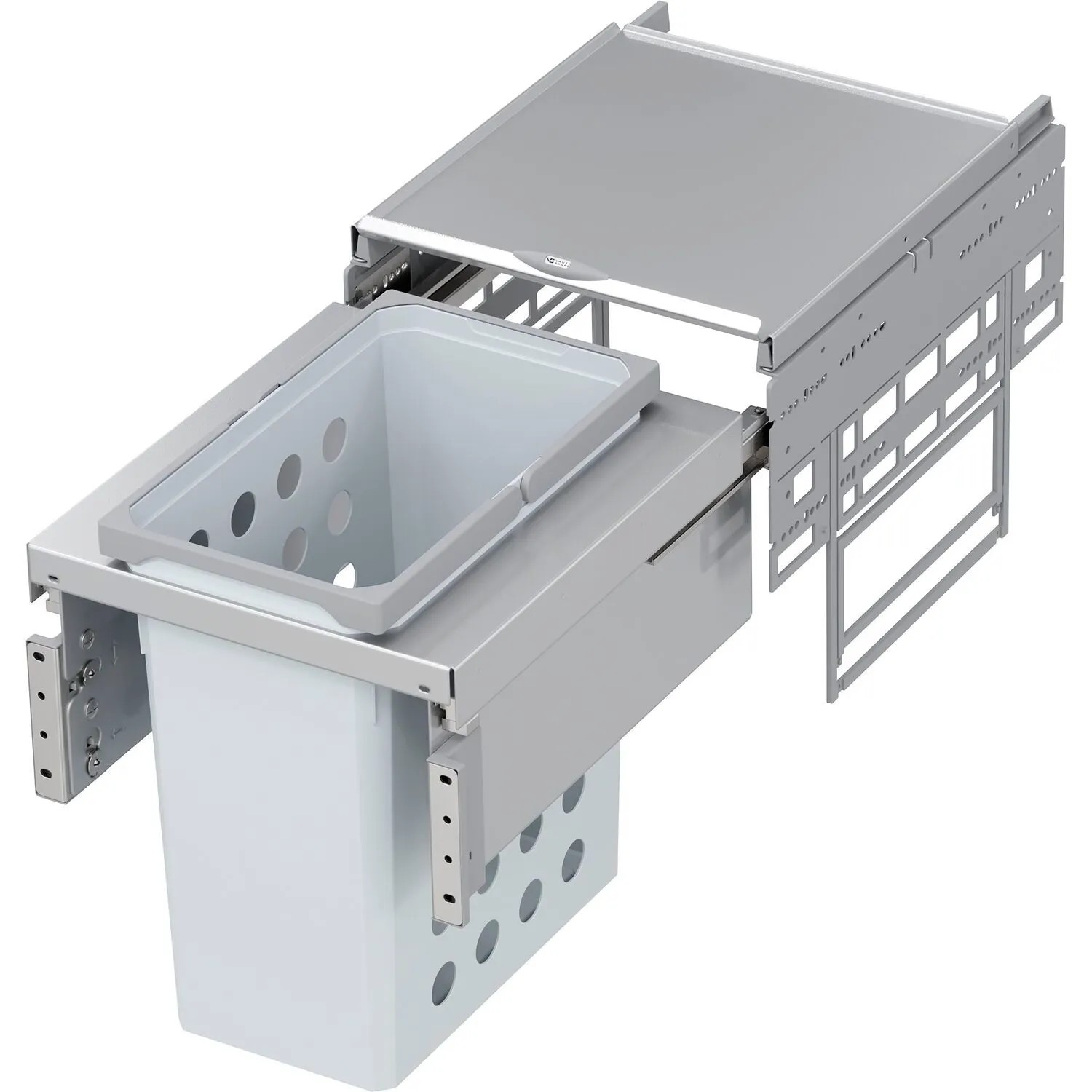 Vauth-Sagel Einbau Wäschekorb für Schrankeinbau in Korpusbreite 400 mm 28, Weiß