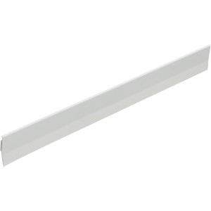 Weiße, selbstklebende Abdeckleiste (25mm) mit Dichtlippe für Fenster-Zubehör, Nutzlänge 137,5 cm.