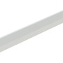 Weiße, selbstklebende Abdeckleiste (25mm) mit Dichtlippe für Fenster-Zubehör, Nutzlänge 137,5 cm.