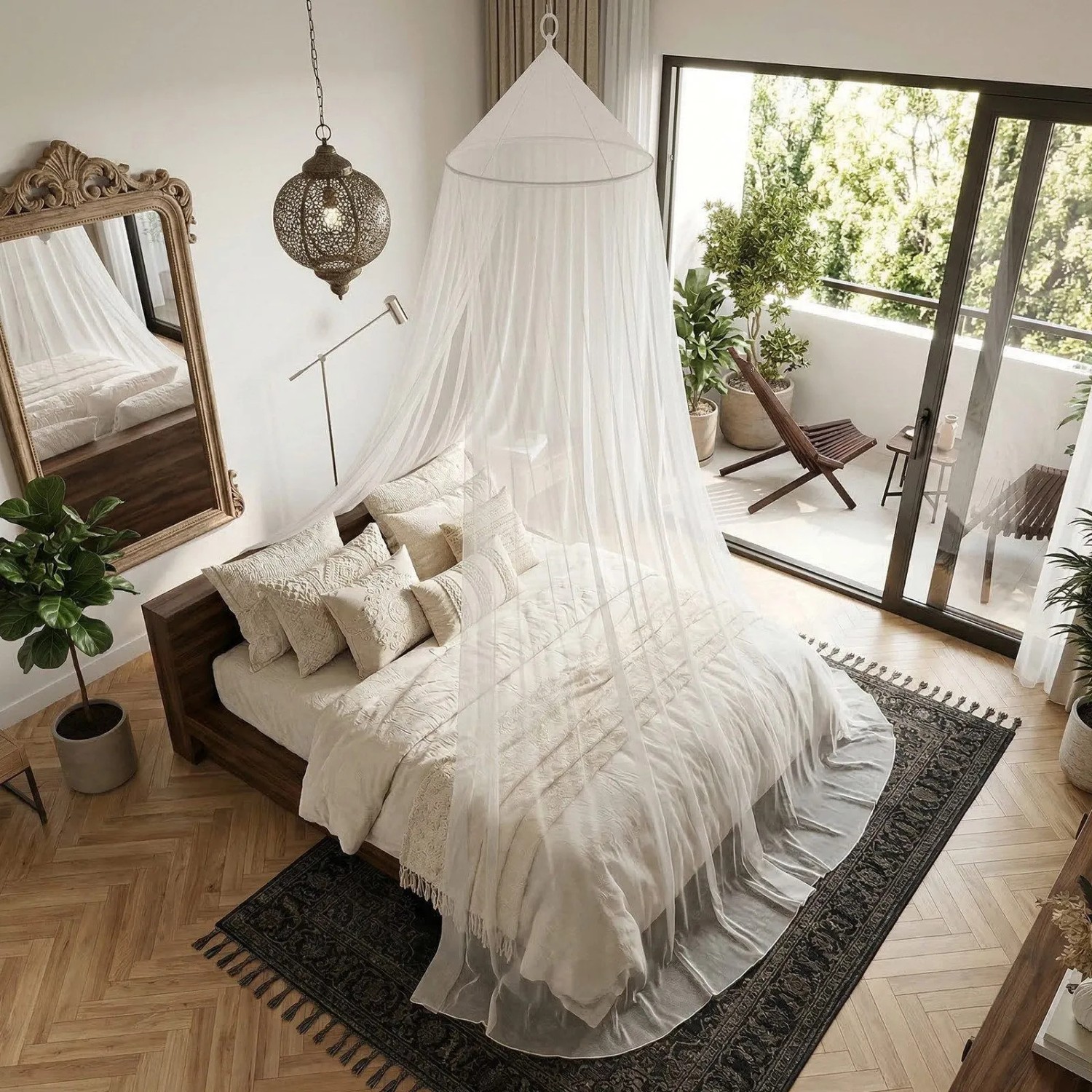 Sekey Moskitonetz Bett Insektenschutz für Einzel- und Doppelbett Fliegennetz 60x220x850cm Einzel Baldachin für Schlafzimmer Reise und Kinderzimmer