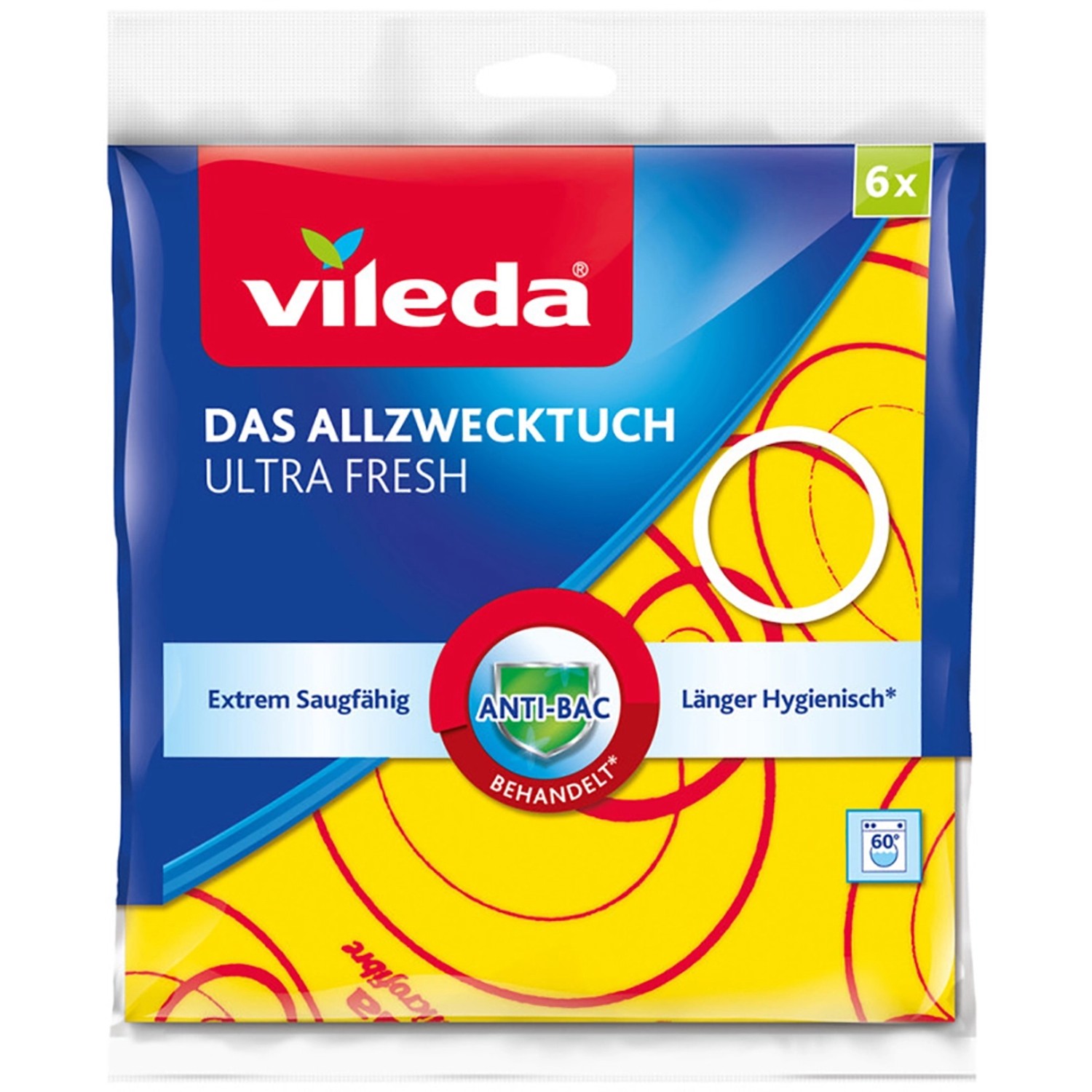 Vileda Allzwecktuch Das Wischtuch Geruchsstopp 6er-XXL Pack