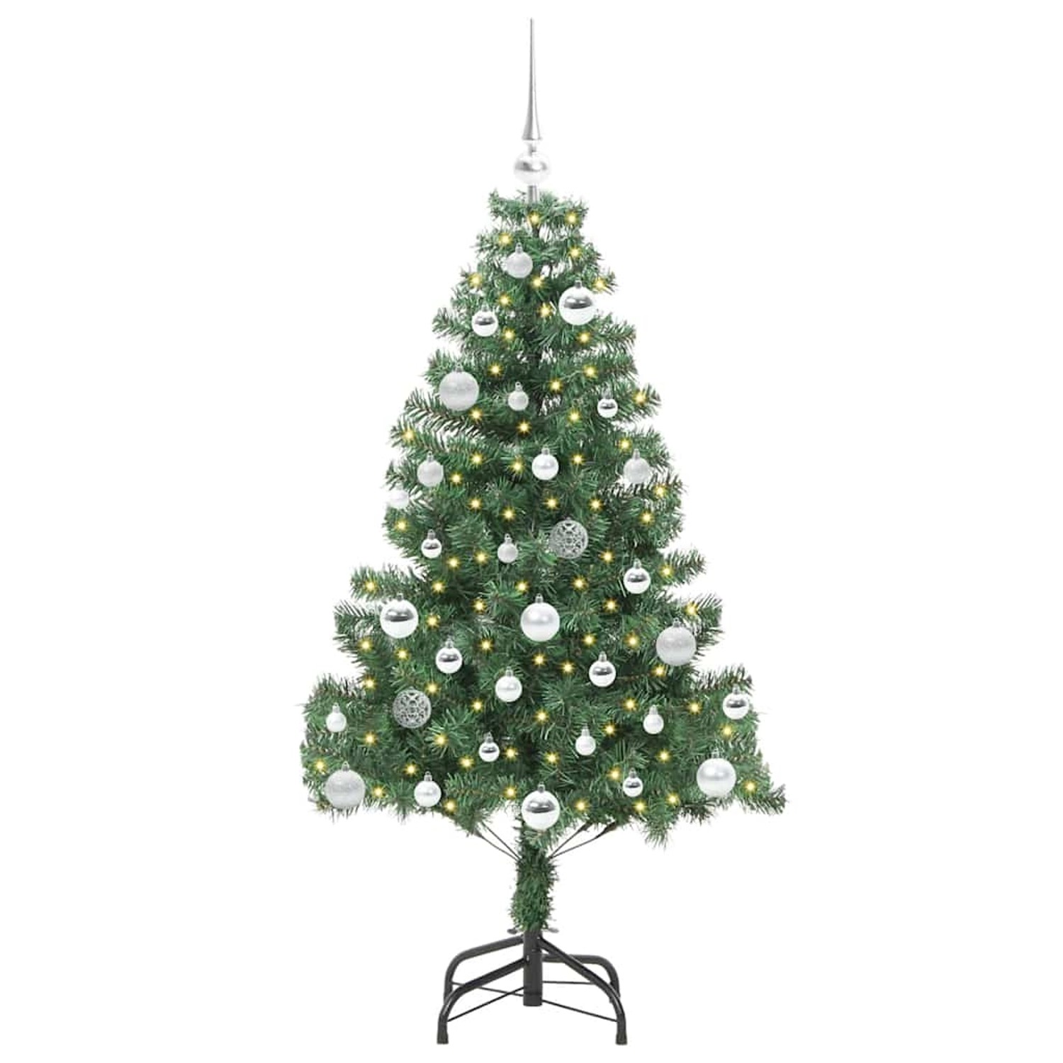 vidaXL Weihnachtsbaum mit 150 LEDs mit Ständer Grün 150 cm PVC 3396372