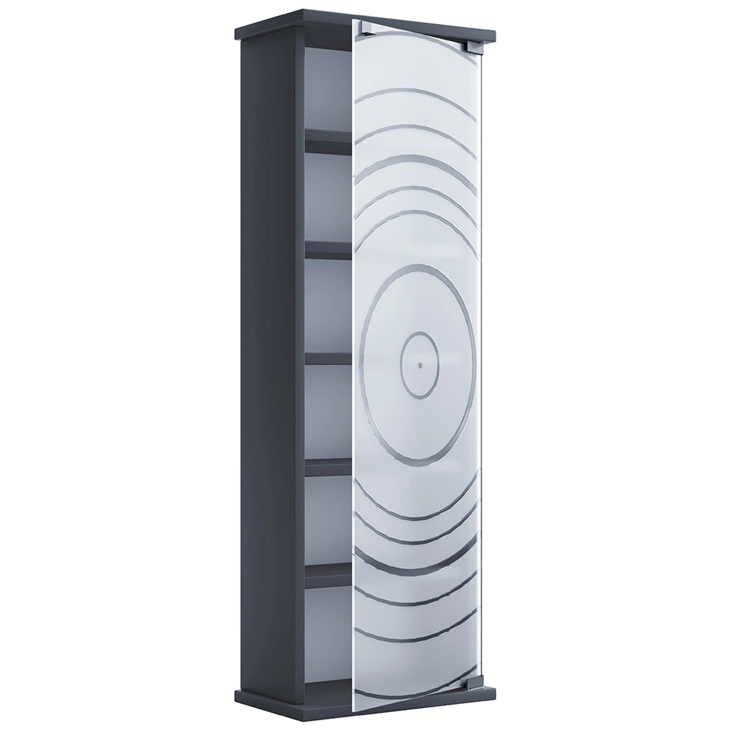 ebuy24 TilanoM Vitrinenschrank CD DVD 6 Ablagen 1 Tür Anthrazit günstig online kaufen