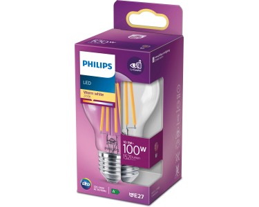 Philips 9290020266 Lampadina LED 10W E27, Luce Fredda, Resa 100W, 6500K,  1521 Lumen, Goccia, Luce a 360 Gradi