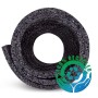 Gerollte, schwarze KARAT Antivibrationsmatte/Schallschutzmatte aus recyceltem Gummigranulat.